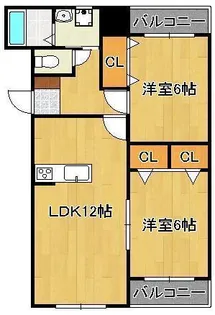 プレステージ木屋瀬【2階】の間取り