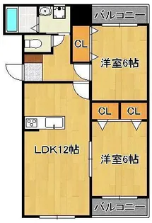 プレステージ木屋瀬【3階】の間取り