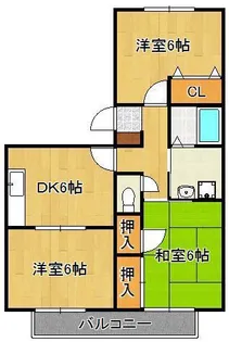 パストラル京良城【2階】の間取り