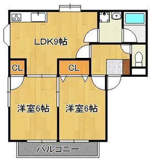 ウィンズヒル明里Ⅰ【2階】の間取り