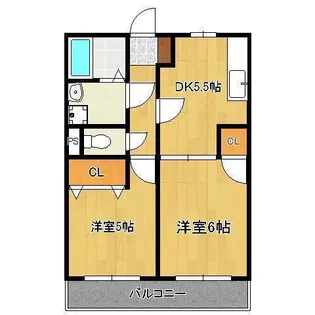 アンプルール クラージュ コルザ【1階】の間取り