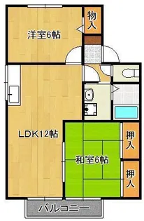 セゾンイチノセ【1階】の間取り