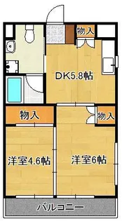 オアーゼ上の原【4階】の間取り