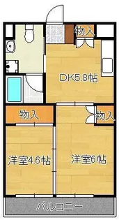 オアーゼ上の原【4階】の間取り