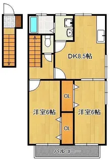 ベル・シェンヌ【2階】の間取り