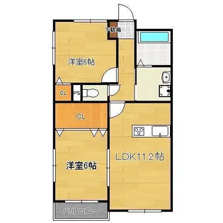 クレメント引野【1階】の間取り