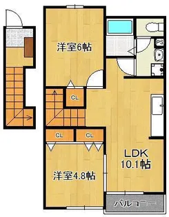 ファミーユ・K A【2階】の間取り