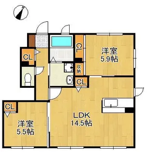 プレミール21 A.B.C.D.E.F【1階】の間取り
