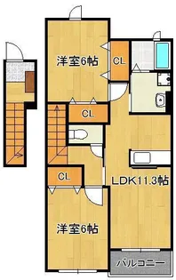 ベルコリーヌⅠ【2階】の間取り