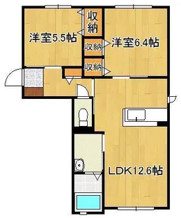 三洋タウン木屋瀬B【1階】の間取り