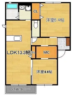 三洋タウン木屋瀬A【2階】の間取り