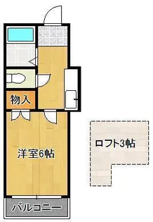 コーポ幸ノ神【1階】の間取り