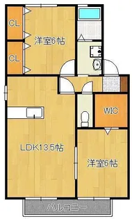 エトワールカクB棟【2階】の間取り