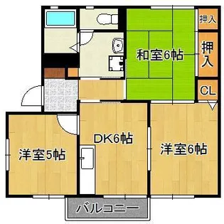 ハッピーシャルマン【1階】の間取り