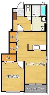 サンパティーク・メゾンC【1階】の間取り