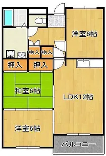 ロイヤルハイツB棟【1階】の間取り