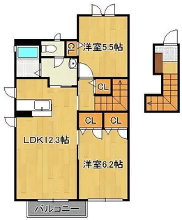 ブランシェ幸神B・C棟【2階】の間取り
