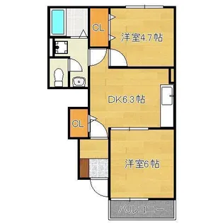 パークサイド・サンリッチB棟【1階】の間取り