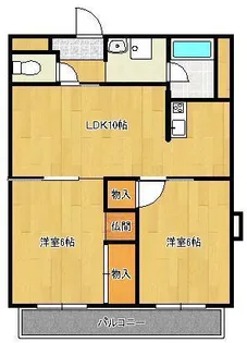 サンヴィレッジ三ヶ森【1階】の間取り