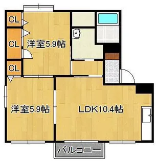 メゾン・ファミリアA棟【2階】の間取り