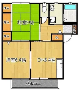 ワンズグレイス【2階】の間取り