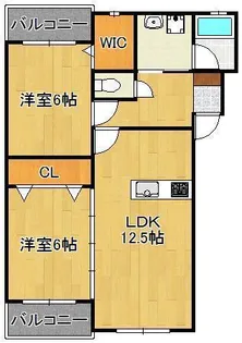 プレステージ大平【2階】の間取り