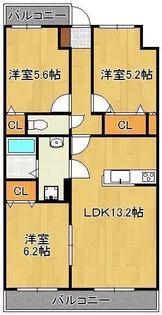 レジアス三ヶ森【2階】の間取り