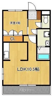 メゾンド・エスペランスⅢ【1階】の間取り