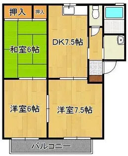 バリュージュ星ヶ丘【1階】の間取り