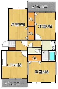 フーオーレスト山水【3階】の間取り