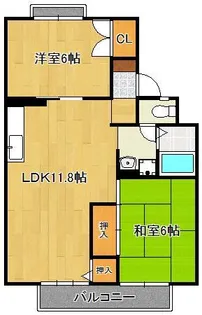 シャルム愛宕【2階】の間取り