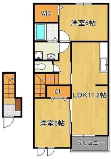 エテルノ ハピネスB棟【2階】の間取り
