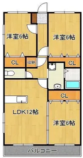 インペリアル上の原【1階】の間取り