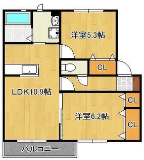 グランシャリオ【2階】の間取り