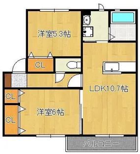グランシャリオ【2階】の間取り