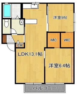 モンテールⅡB【1階】の間取り