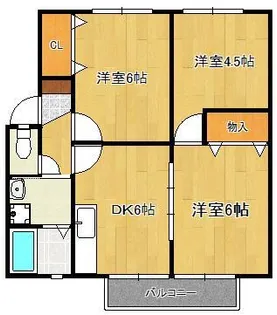 ガンダーラ光【2階】の間取り