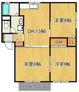 アベニュー西尾A棟【1階】の間取り