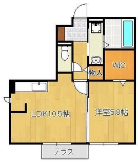 リアン ド ファミーユA棟【1階】の間取り