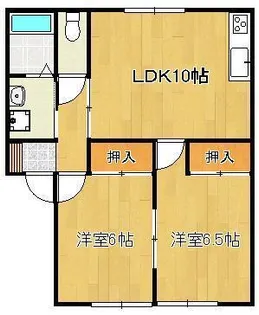 フォーレスト頓野【1階】の間取り
