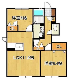 マインフェルトB棟【1階】の間取り