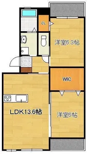 ERIOS COURT 永犬丸【3階】の間取り