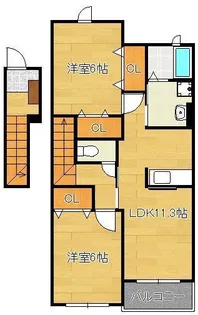 GRACE COURT【2階】の間取り