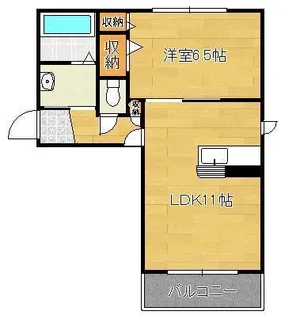 リバーサイド小野田Ⅱ【1階】の間取り