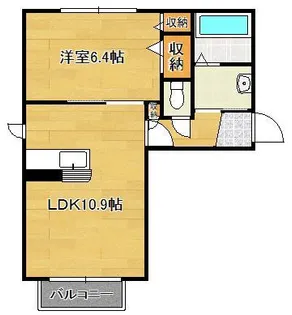 リバーサイド小野田Ⅱ【1階】の間取り