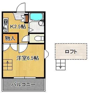 パレス南王子【2階】の間取り