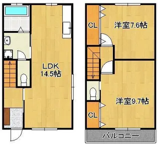 大平タウンハウス【1階】の間取り