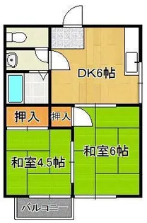 古川コーポ【2階】の間取り