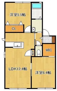 ハーティストT A棟【1階】の間取り
