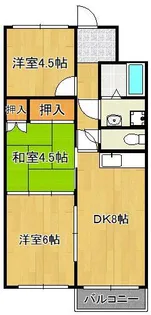 サンスカイコーポ【1階】の間取り